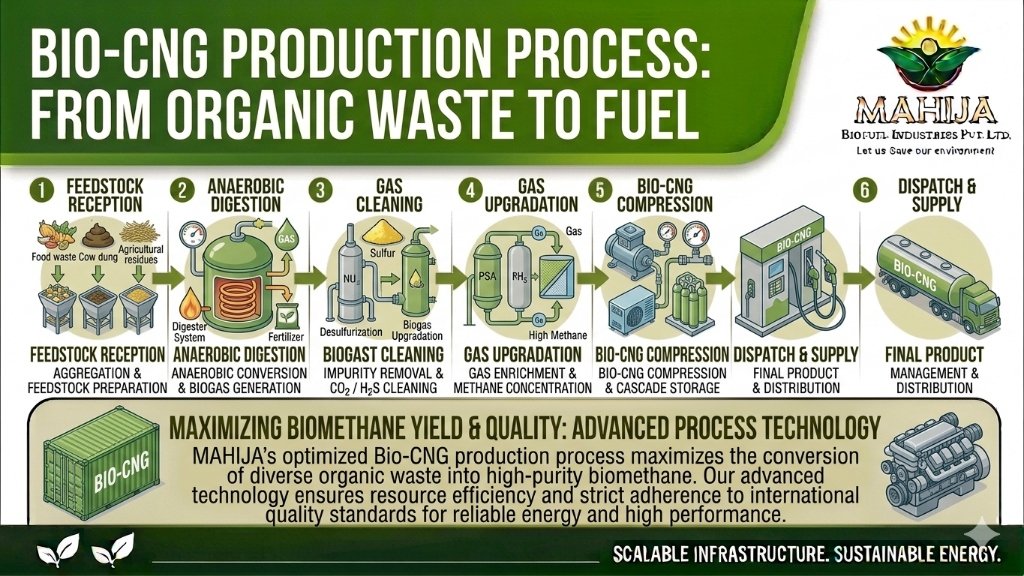 Bio-CNG Production Process Flowchart