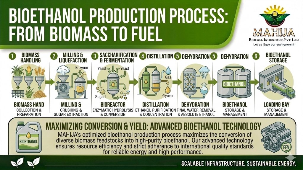 Bioethanol Production Process Flowchart